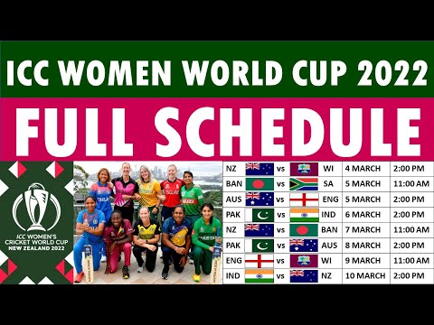 ICC Women's World Cup 2022: Full Schedule, All teams Fixtures, Match Timings and Venues.
