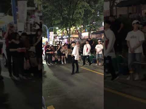 170618 Hongdae busking - iKON Rhythm Ta