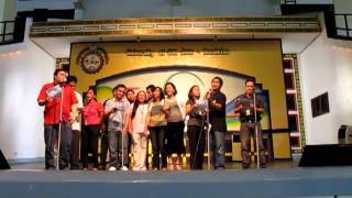 CICCT Faculty Members singing Do they know its Christmas Time Take 2