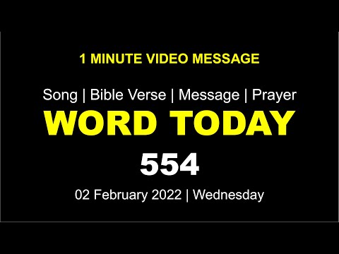 Word Today-554 | Bro RSV | One-Minute Video Message (Malayalam) | 02 February 2022