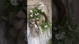 🌸 DIY Dogwood Wreath for Front Door – Perfect Year-Round Décor! 🌿