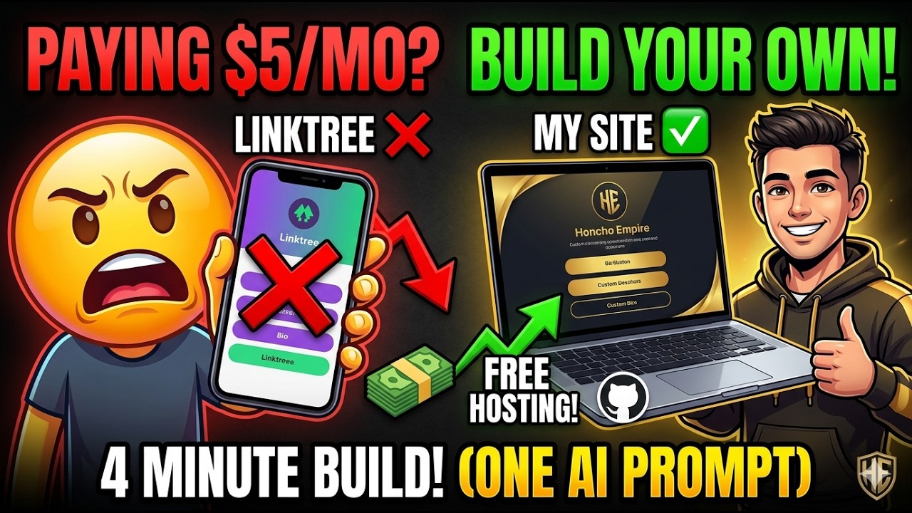 Stop Paying for Linktree Build & Host Your Own for FREE (4 Mins)