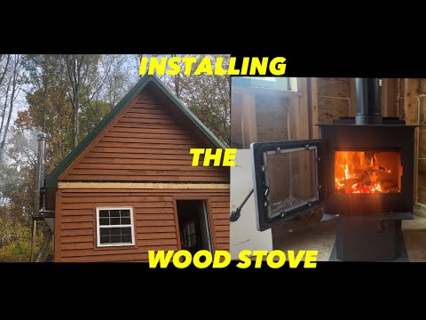 CABIN WOOD STOVE INSTALL |Off Grid Cabin Build | PART 16