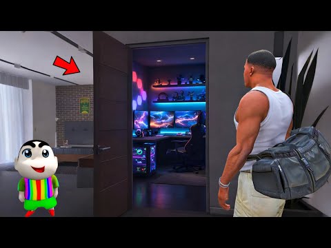 FRANKLIN AND SHINCHAN UNLOCKED A SECRET ROOM IN HIS HOUSE IN GTA 5
