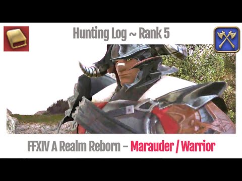 FFXIV Hunting Log Marauder Rank 5 - A Realm Reborn