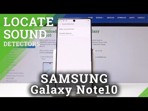 How to Locate Sounds Detectors in SAMSUNG Galaxy Note 10 - Detect Sound