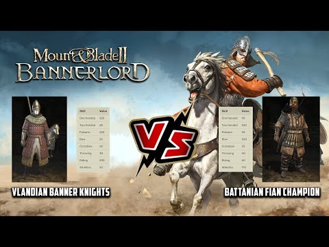 Vlandian Banner Knight Vs Battanian Fian Champion - Mount & Blade II: Bannerlord