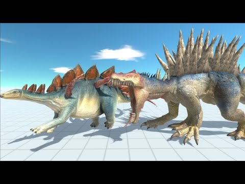 GIGANTSPINOSAURUS VS WORKSHOP CREATION EPIC BATTLES - ANIMAL REVOLT BATTLE SIMULATOR