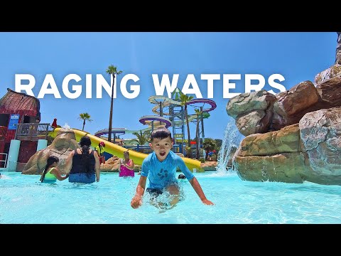 💦 Water Slides 🛝 at Raging Waters LA with Kids - Water Park in San Dimas, CA