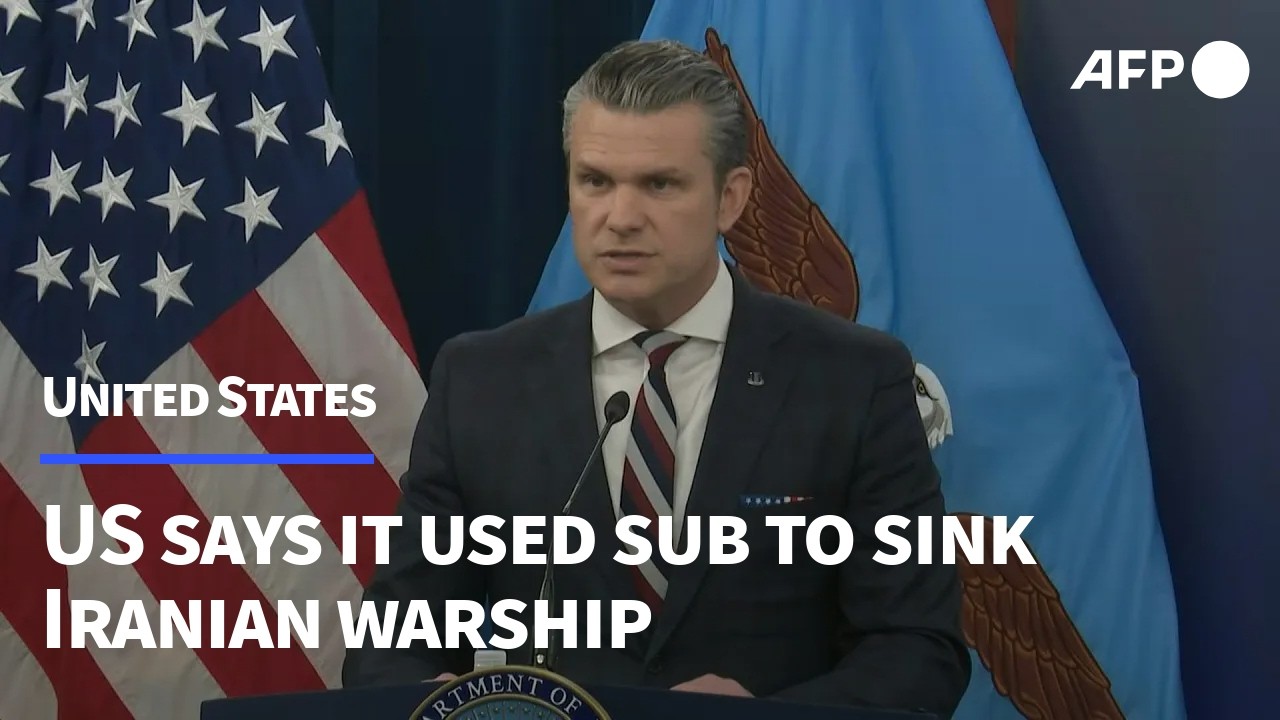 Video | US submarine sank Iran warship in Indian Ocean: Pentagon chief | AFP