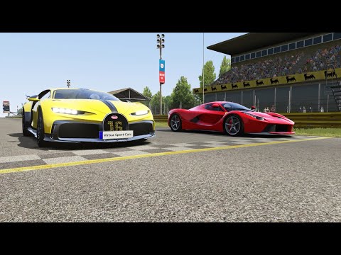 Bugatti Chiron Pur Sport vs Ferrari LaFerrari at Monza Full Course