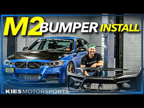 F30 M2 CONVERSION FRONT BUMPER INSTALLATION on my BMW 335