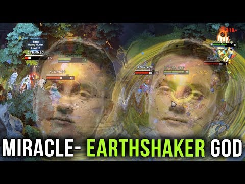 Miracle- Earthshaker GOD EPIC MMR Gameplay Aghanim's Scepter Build - Dota 2