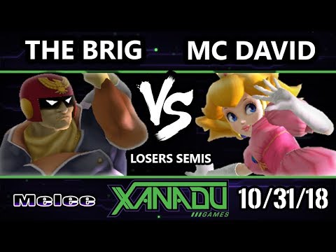 S@X 274 SSBM -  The Brig (Captain Falcon) Vs.  MC David (Peach) - Smash Melee Losers Semis