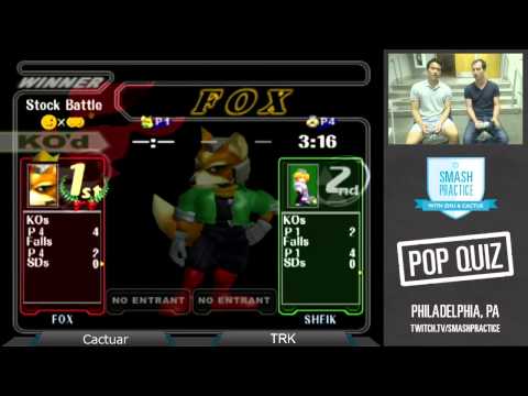 Pop Quiz I - Winners Round 5 - Cactuar (Fox) vs TRK (Sheik) - SSBM Smash Melee