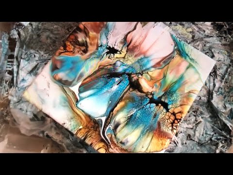 #211 New Color combo! SheleeArt blow & tilt on a 12” square. / SheleeArt Technique / bloom technique