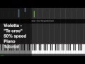 Violetta - "Te creo" 50% speed Piano Tutorial ...