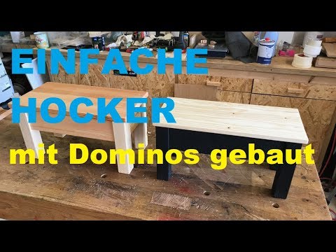Einfacher Hocker mit Domino-Dübeln