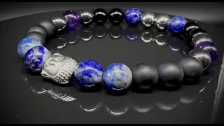 Minerální náramek BUDDHA Lapis lazuli 18-19cm