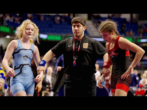 U13 Juna Wallenburg (NED) vs Vilde Braekke (NOR) 47kg. Girls greco-roman youth wrestling. B-cam-man