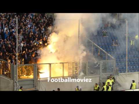 Hansa Fans präsentieren MSV-Fahne 27.09.2013 (MSV Duisburg vs. FC Hansa Rostock 2:0)