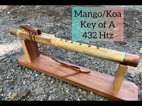 Mango/Koa Native American Style Flute Key of A 432 Htz - Elemental Flutes