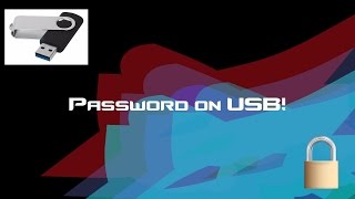 How to Put a Password on a USB for Mac February 2017!!
