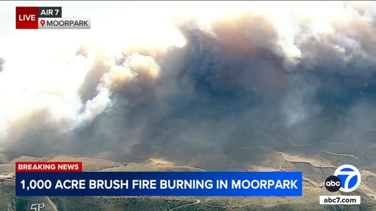 Several injured as fire burns at least 1,500 acres near Moorpark