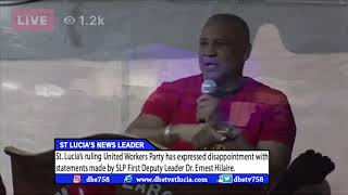 UWP TAKES ERNEST HILAIRE TO TASK FOR PLATFORM STATEMENTS