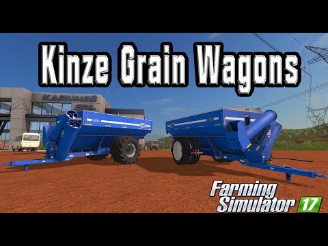 Kinze Grain Wagons w/ Floaters 850/1050 | FS17 | [[[ AS-IS ]]]