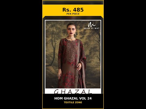 Hom Ghazal Vol 24 - Pakistani Readymade Suits – product video thumbnail