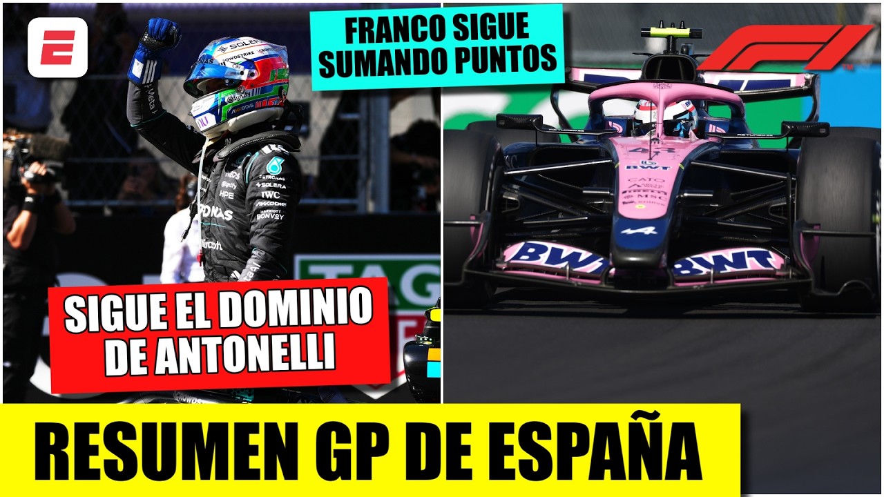 ANTONELLI NO PARA DE GANAR. Se quedó con el GRAN PREMIO DE ESPAÑA. Colapinto fue SÉPTIMO | Formula 1