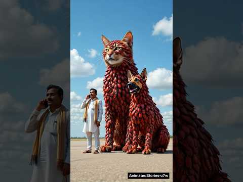 Cat and Dog covered in millions of red beetles saved by farmer #cat #animals #cat #treatment #dog