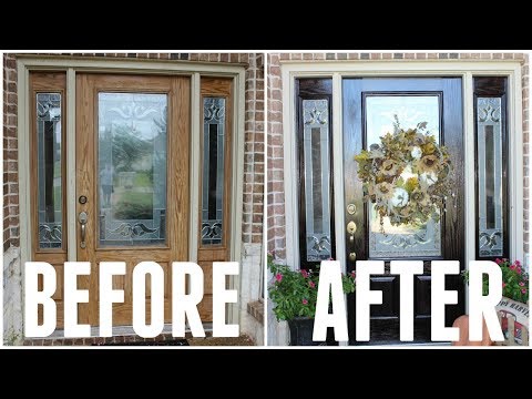 RESTORE and STAIN WOOD DOOR | DIY How to refinish and easy painting tips