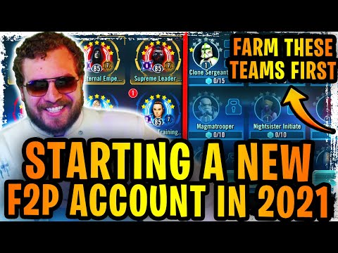 Starting a Brand New Account for 2021 in Galaxy of Heroes + Best First Teams to Farm!