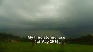 preview picture of video 'My Third Stormchase: Mesocyclone reveals my first Wallcloud encounter! (1st May 2014)'