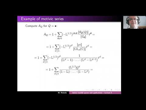 Felix Klein Lectures 2020: Quiver moduli and applications, Markus Reineke (Bochum), Lecture 5