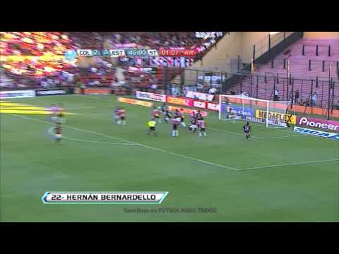 Gol Bernardello. Colón 3 Estudiantes 3. Fecha 4. Torneo Final 2013. Fútbol Para Todos.