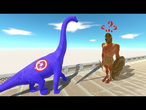 Brachiosaurus vs Achilles Death Run - Animal Revolt Battle Simulator