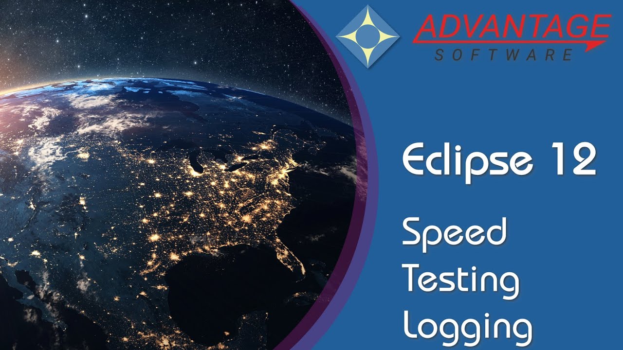 Eclipse 12 - Speed Testing Logging