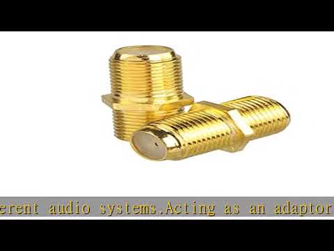 VCE Coaxial Cable Connector, RG6 Coax Cable Extender F-Type Gold Plated Adapter Female to Female fo