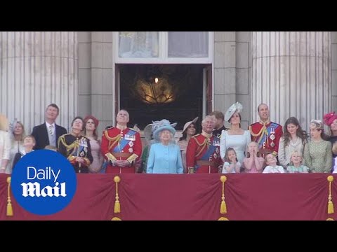 Royal family on the balcony after Trooping the Colour