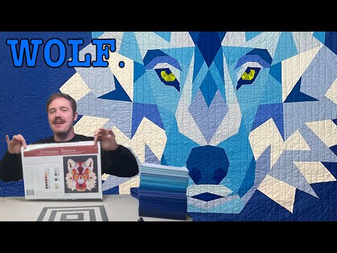 Violet Craft "Wolf Abstractions" HUGE Foundation Paper Piecing Quilt from start to finish