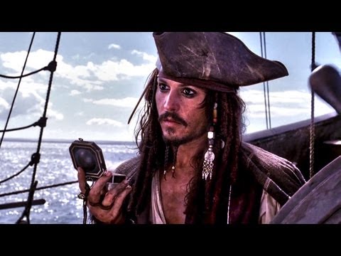 Pirates Of The Caribbean - He's a Pirate (Captain Jack jumps, flies, sails, arrives to port) Full HD