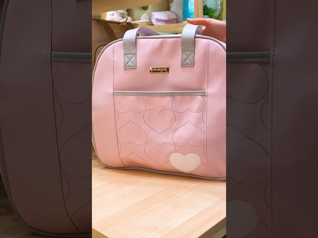 Bolsa maternidade coração rosa e cinza💕 #graodegente #lojadebebe #gravidademenina #bolsamaternidade