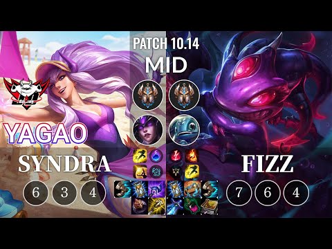 JDG Yagao Syndra vs Fizz Mid - KR Patch 10.14