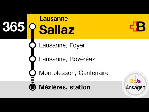 Postauto Ansagen | 365 Lausanne - Mézières | BoJa Ansagen