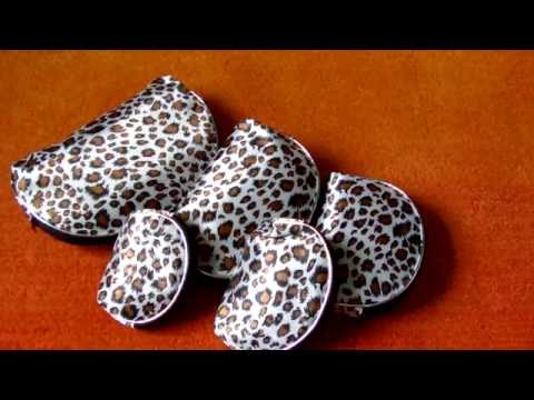 Animal print cosmetic bag sets cheetah, leopard, dark tiger