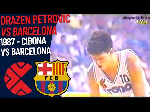 Drazen Petrovic VS Barcelona | 1987 - Barcelona VS Cibona