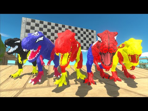Hunting found Jurassic world evolution 5 T-REX Superhero Champions - Dinosaurs Race Animal Revolt